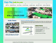 Tablet Screenshot of capemayfamilyfuncenter.com